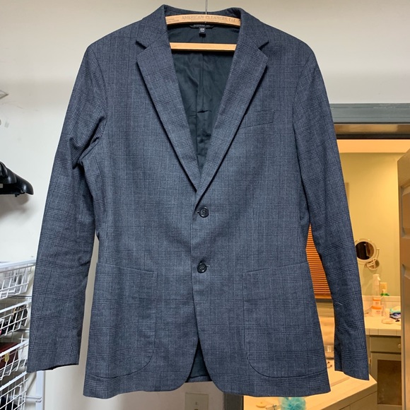 Banana Republic Other - Banana Republic Blazer, Dark Gray Plaid